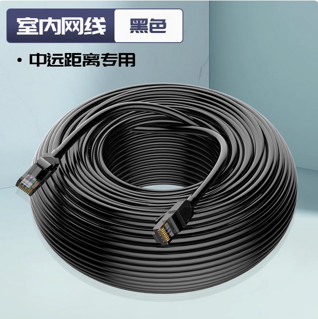 网线家用超五5类室外网络线户外poe摄像头监控专用10m20m30米成品